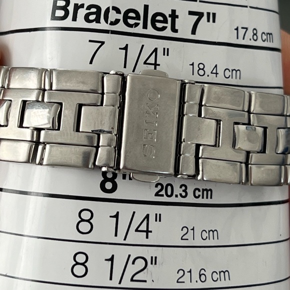 Seiko Kinetic Automatic Vintage Men’s Watch Black Dial Stainless Bracelet Date - Picture 16 of 16